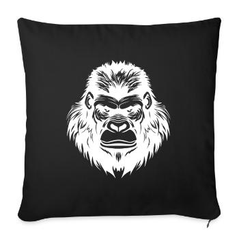 Gorilla Symbol - Sofa pillowcase 17,3'' x 17,3'' (45 x 45 cm) - black - Front