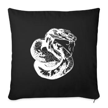 Snake Tattoo Cobra - Sofa pillowcase 17,3'' x 17,3'' (45 x 45 cm) - black - Front