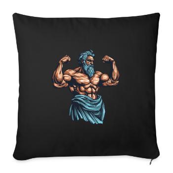 Bodybuilder Mythologie Musculation Muscles - Housse de coussin décorative 45 x 45 cm - noir - Devant