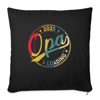 Opa 2025 Loading Retro Werdender Opa 2025 - Sofakissenbezug 45 x 45 cm - Schwarz - Vorne