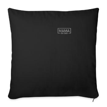 Maman 2025 Logo Futurs Parents 2025 Maman est. 2025 - Housse de coussin décorative 45 x 45 cm - noir - Devant