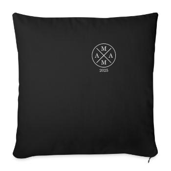 Parents 2025 Mother 2025 Cross Mom 2025 - Sofa pillowcase 17,3'' x 17,3'' (45 x 45 cm) - black - Front