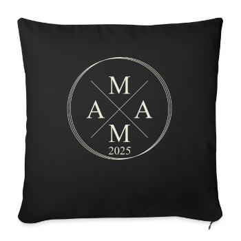 Mama Est 2025 Maman 2025 Niveau à Mama 2025 - Housse de coussin décorative 45 x 45 cm - noir - Devant