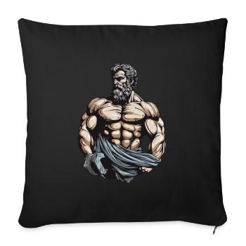 Bodybuilder Mythologie Musculation Muscles - Housse de coussin décorative 45 x 45 cm - noir - Devant