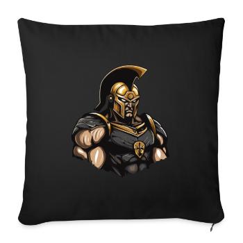 Spartaner Gladiator Muskeln Sparta 300 - Sofakissenbezug 45 x 45 cm - Schwarz - Vorne