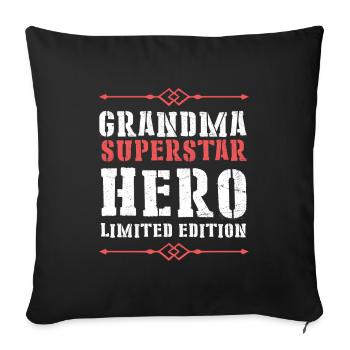 Best Granny Heroine Saying - Sofa pillowcase 17,3'' x 17,3'' (45 x 45 cm) - black - Front