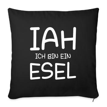 Donkey Costume Carnival Donkey IAH I'm a Donkey - Sofa pillowcase 17,3'' x 17,3'' (45 x 45 cm) - black - Front