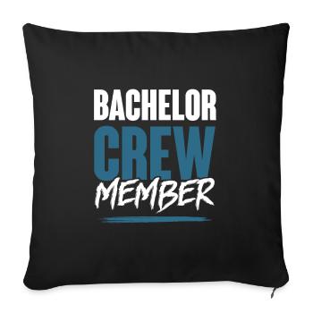 Équipage de célibataire - Housse de coussin décorative 45 x 45 cm - noir - Devant