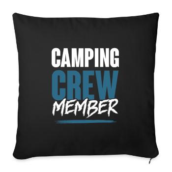 Équipe de camping - Housse de coussin décorative 45 x 45 cm - noir - Devant