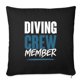 Diving Crew - Sofakissenbezug 45 x 45 cm - Schwarz - Vorne