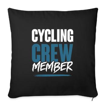 Cycling Crew - Sofa pillowcase 17,3'' x 17,3'' (45 x 45 cm) - black - Front