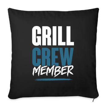 Équipe de grillades - Housse de coussin décorative 45 x 45 cm - noir - Devant