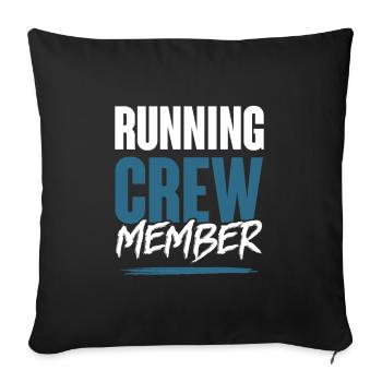 Équipe de course à pied - Housse de coussin décorative 45 x 45 cm - noir - Devant