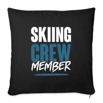 Équipe de ski - Housse de coussin décorative 45 x 45 cm - noir - Devant