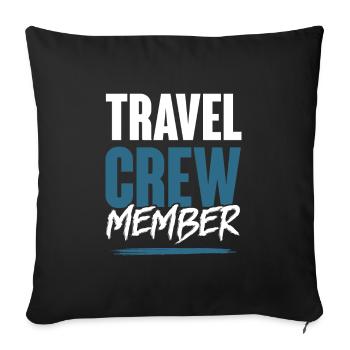 Équipe de voyage - Housse de coussin décorative 45 x 45 cm - noir - Devant