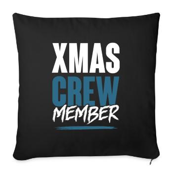 Xmas crew - Sofa pillowcase 17,3'' x 17,3'' (45 x 45 cm) - black - Front