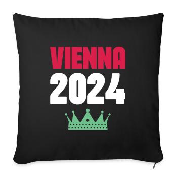 Vienna 2024 Vienna Holidays - Sofa pillowcase 17,3'' x 17,3'' (45 x 45 cm) - black - Front