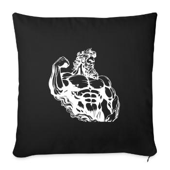 Combattant grec Spartan - Housse de coussin décorative 45 x 45 cm - noir - Devant