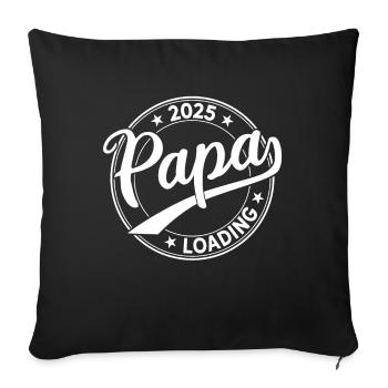 Dad 2025 Pregnancy 2025 Dad 2025 Loading - Sofa pillowcase 17,3'' x 17,3'' (45 x 45 cm) - black - Front