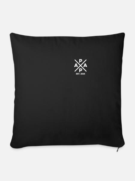 Level Up Zum Papa 2025 Papa Est 2025 Papa 2025 - Sofakissenbezug 45 x 45 cm - Schwarz