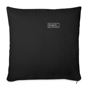 Petit-fils Logo Partenaire Look Famille Petit-fils - Housse de coussin décorative 45 x 45 cm - noir - Devant
