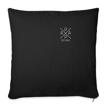 Papa Est 1991 Papa depuis 1991 Papa 1991 - Housse de coussin décorative 45 x 45 cm - noir - Devant