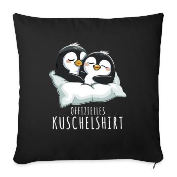 Nightgown Penguins Official Cuddly Shirt - Sofa pillowcase 17,3'' x 17,3'' (45 x 45 cm) - black - Front