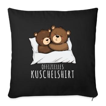 Bear Nightgown Official Cuddly Shirt Bear - Sofa pillowcase 17,3'' x 17,3'' (45 x 45 cm) - black - Front
