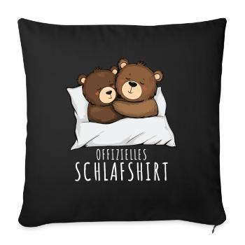 Bears Nightgown Official Bears Sleep Shirt - Sofa pillowcase 17,3'' x 17,3'' (45 x 45 cm) - black - Front