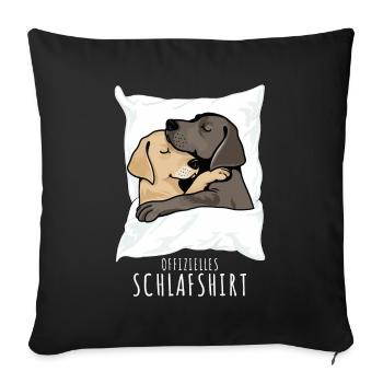 Retriever Nightgown Official Sleep Shirt Dogs - Sofa pillowcase 17,3'' x 17,3'' (45 x 45 cm) - black - Front