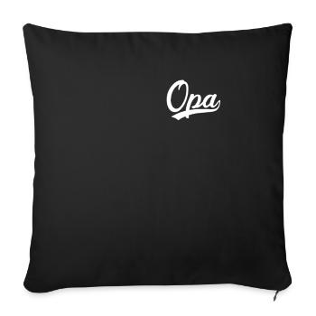 Großeltern Opa - Sofakissenbezug 45 x 45 cm - Schwarz - Vorne