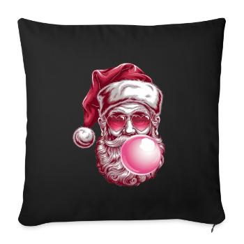 Cool Santa Claus with sunglasses - Sofa pillowcase 17,3'' x 17,3'' (45 x 45 cm) - black - Front