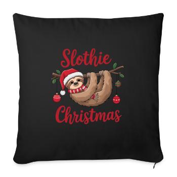 Slothie Christmas - Sofa pillowcase 17,3'' x 17,3'' (45 x 45 cm) - black - Front