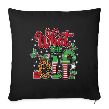 What The Elf Christmas Fun - Sofa pillowcase 17,3'' x 17,3'' (45 x 45 cm) - black - Front