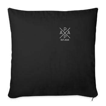 Papa Est. 2026 Father since 2026 Expectant Dad 2026 - Sofa pillowcase 17,3'' x 17,3'' (45 x 45 cm) - black - Front