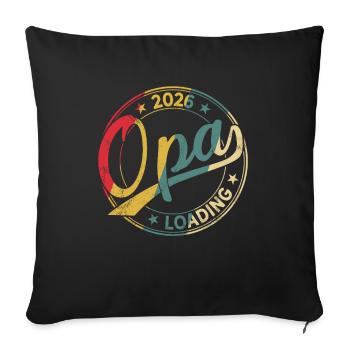 Opa 2026 Loading Werdender Opa 2026 - Sofakissenbezug 45 x 45 cm - Schwarz - Vorne