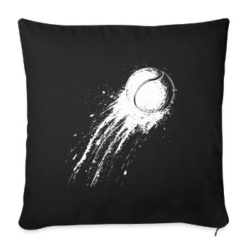 Joueur de tennis Fan de tennis Balle de tennis - Housse de coussin décorative 45 x 45 cm - noir - Devant