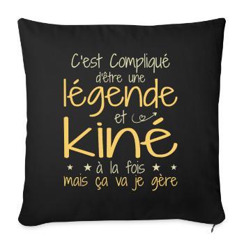 A legend and physiotherapist - Sofa pillowcase 17,3'' x 17,3'' (45 x 45 cm) - black - Front