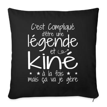 A legend and physiotherapist - Sofa pillowcase 17,3'' x 17,3'' (45 x 45 cm) - black - Front