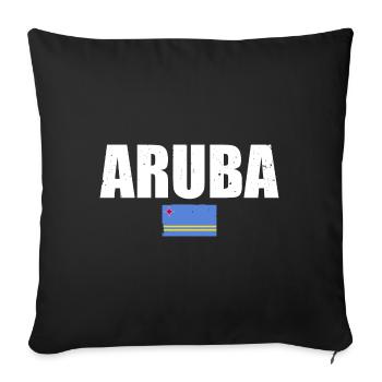 Aruba Aruban Flag Proud Aruban - Sofa pillowcase 17,3'' x 17,3'' (45 x 45 cm) - black - Front