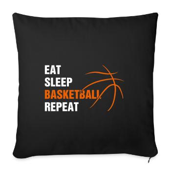 Gift for Basketball Fans Women & Men Eat Sleep Bas - Sofakissenbezug 45 x 45 cm - Schwarz - Vorne