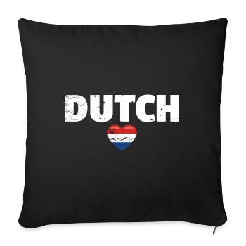 Dutch Netherlands Dutch flag Netherlands - Sofa pillowcase 17,3'' x 17,3'' (45 x 45 cm) - black - Front