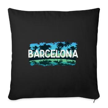 Barcelona - Sofa pillowcase 17,3'' x 17,3'' (45 x 45 cm) - black - Front