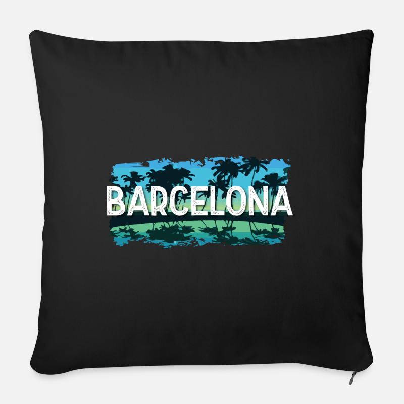 Barcelona - Sofakissenbezug 45 x 45 cm - Schwarz