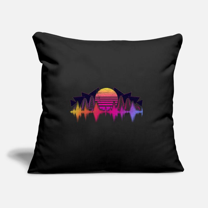 90s Synthwave Sound Engineer Gift Soundwave Sofa pillowcase 17,3'' x 17,3'' (45 x 45 cm)