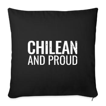 Chilean And Proud Chile - Sofa pillowcase 17,3'' x 17,3'' (45 x 45 cm) - black - Front