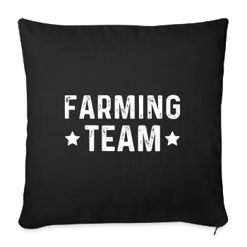 Équipe agricole - Housse de coussin décorative 45 x 45 cm - noir - Devant