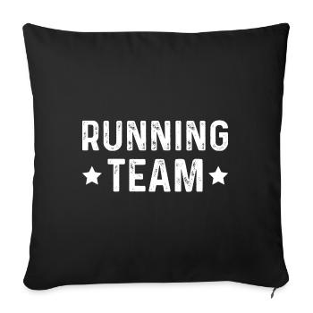 Running Team - Sofa pillowcase 17,3'' x 17,3'' (45 x 45 cm) - black - Front