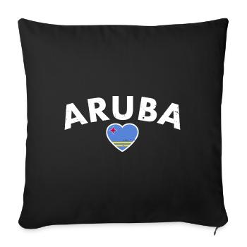 Aruba Aruban Flag Proud Aruban - Sofa pillowcase 17,3'' x 17,3'' (45 x 45 cm) - black - Front