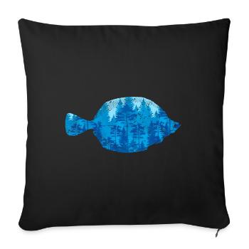 Fishing Nature Lover Fishing Gift Fish - Sofa pillowcase 17,3'' x 17,3'' (45 x 45 cm) - black - Front